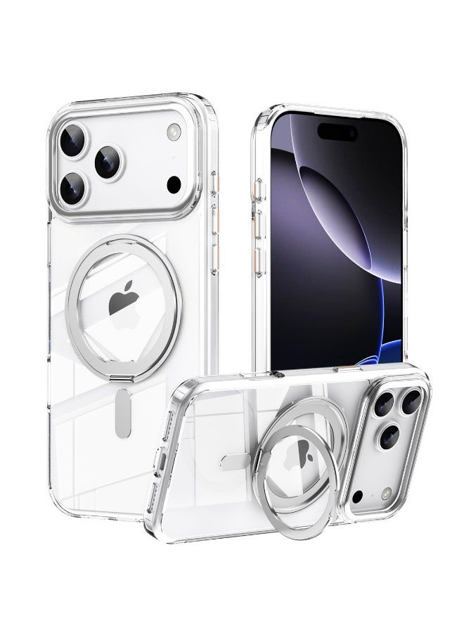 Case Pro MagSpin For iPhone 17 Pro Max Drop Protection 360° Rotatable Ring Stand Compatible with MagSafe Case Cover